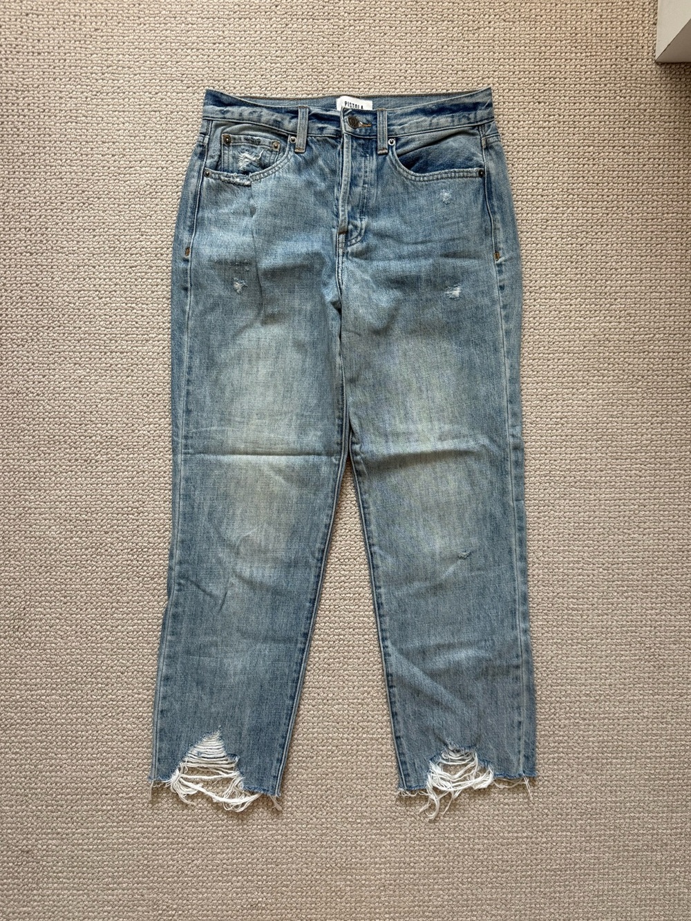 Pistola High-Rise Distressed Women's Jeans in “Blue Skies”